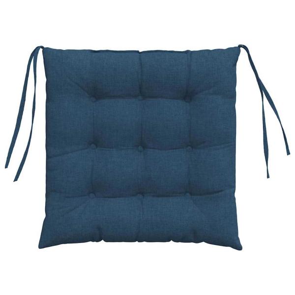 Sitzkissen 2 pcs Blau 40 x 40 x 6 cm Stoff