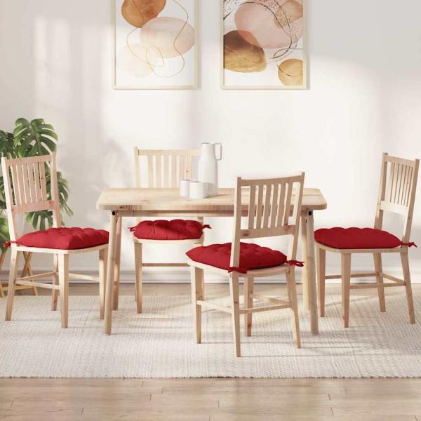 ARDEBO.de - Sitzkissen 2 pcs Rot 40 x 40 x 6 cm Stoff