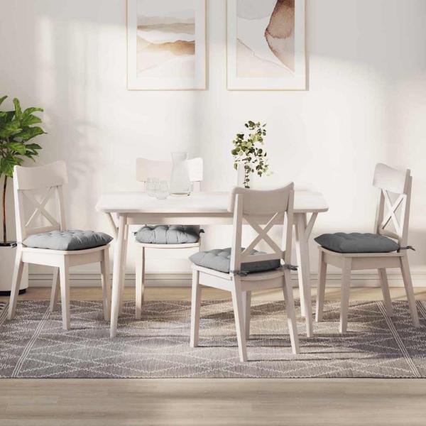 ARDEBO.de - Sitzkissen 2 pcs Wolkengrau 40 x 40 x 6 cm Stoff