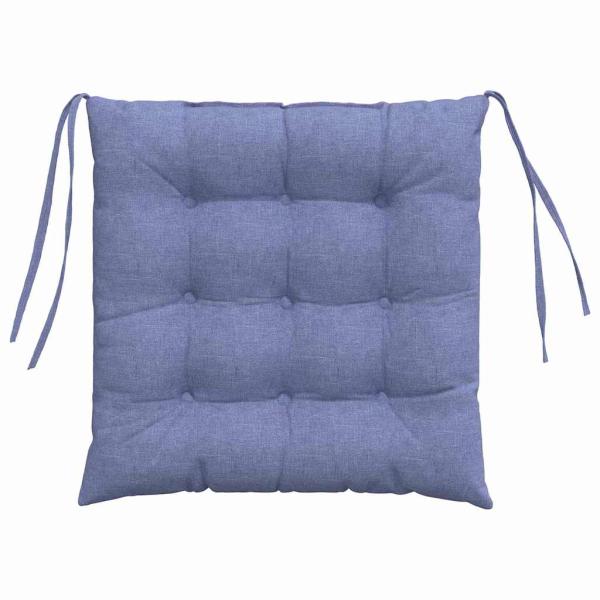 Sitzkissen 2 pcs Jeans blau 40 x 40 x 6 cm Stoff