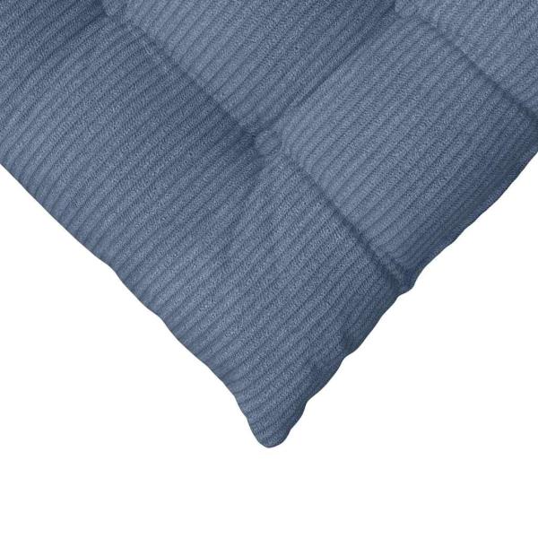 Sitzkissen 4 pcs Blau 40 x 40 x 6 cm Cordstoff