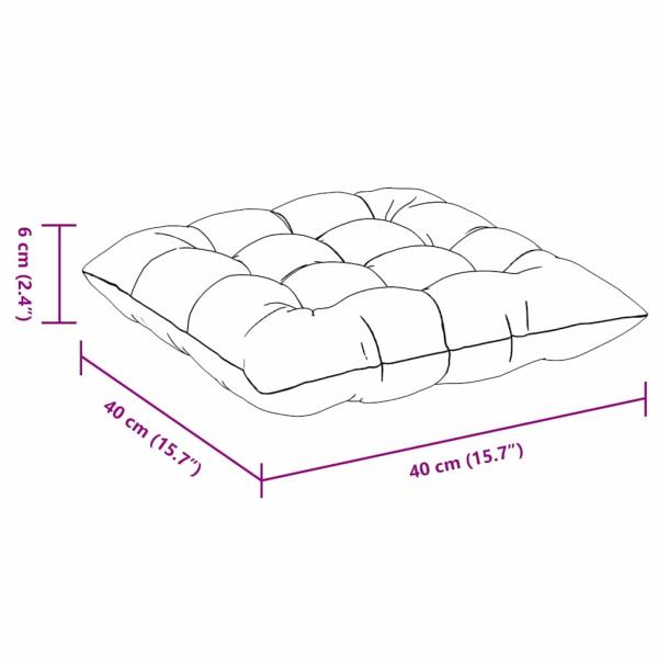Sitzkissen 4 pcs Helles Gelb 40 x 40 x 6 cm Cordstoff