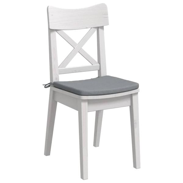 Sitzkissen 4 pcs Hellgrau 40 x 40 x 3 cm Stoff