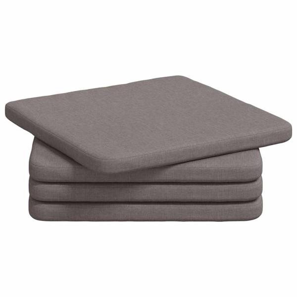 Sitzkissen 4 pcs Taupe 40 x 40 x 3 cm Stoff