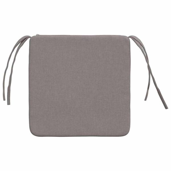 Sitzkissen 4 pcs Taupe 40 x 40 x 3 cm Stoff
