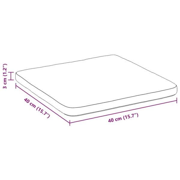 Sitzkissen 4 Stk. Stoff Creme 40 x 40 x 3 cm