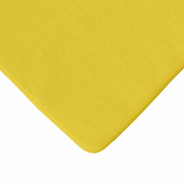 Sitzkissen 4 Stk. Stoff Helles Gelb 40 x 40 x 3 cm