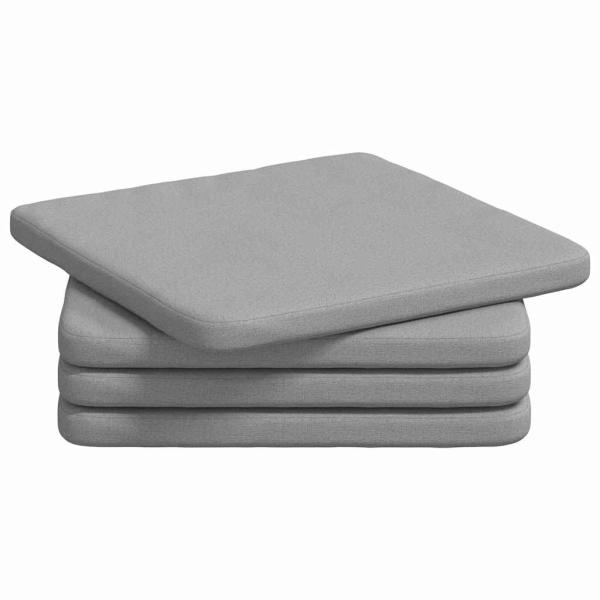 Sitzkissen 4 pcs Wolkengrau 40 x 40 x 3 cm Stoff