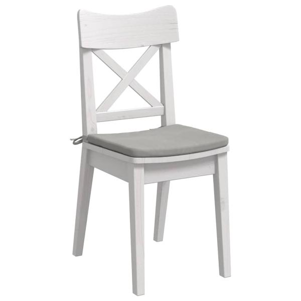 Sitzkissen 4 pcs Hellgrau 40 x 40 x 3 cm Mikrofaserstoff