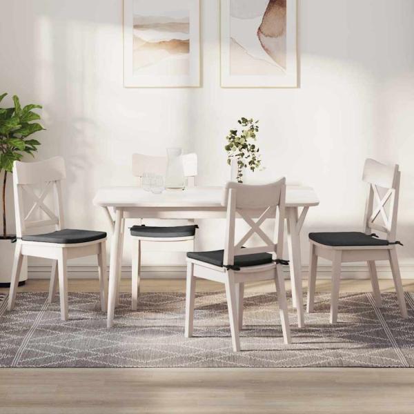 ARDEBO.de - Sitzkissen 4 pcs Dunkelgrau 40 x 40 x 3 cm Cordstoff