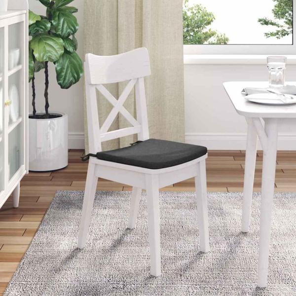 Sitzkissen 4 pcs Dunkelgrau 40 x 40 x 3 cm Cordstoff