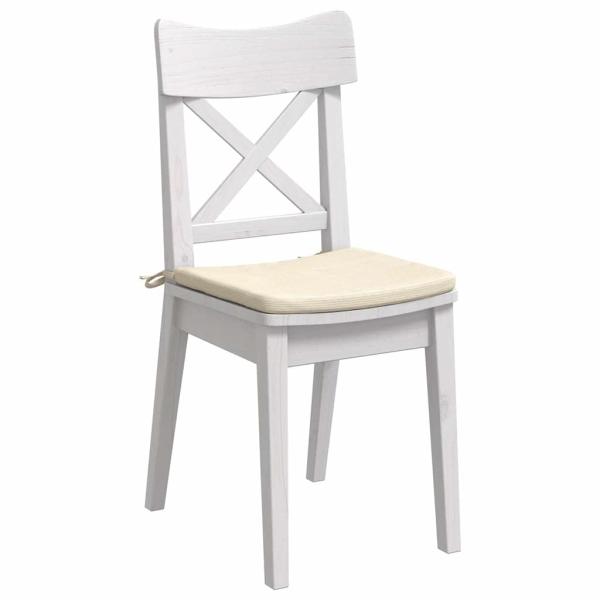Sitzkissen 4 pcs Creme 40 x 40 x 3 cm Cordstoff