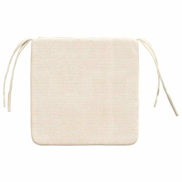 Sitzkissen 4 pcs Creme 40 x 40 x 3 cm Cordstoff