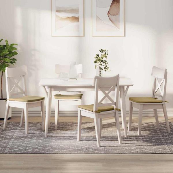 ARDEBO.de - Sitzkissen 4 pcs Grau-Grün 40 x 40 x 3 cm Cordstoff