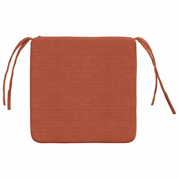 Sitzkissen 4 pcs Rot-Orange 40 x 40 x 3 cm Cordstoff