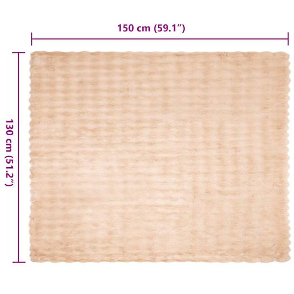 Kunstfell Kaninchenfell Decke 4 pcs Beige 130 x 150 cm
