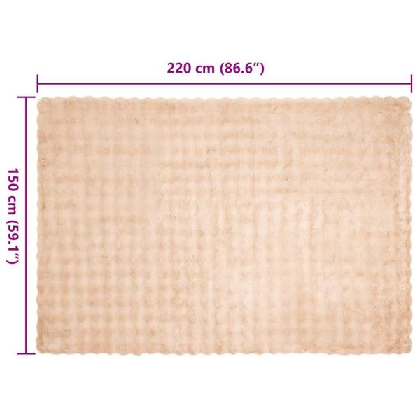 Kunstfell Kaninchenfell Decke 4 pcs Beige 150 x 220 cm