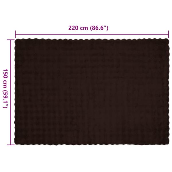 Kunstfell Kaninchenfell Decke 4 pcs Kamel 150 x 220 cm