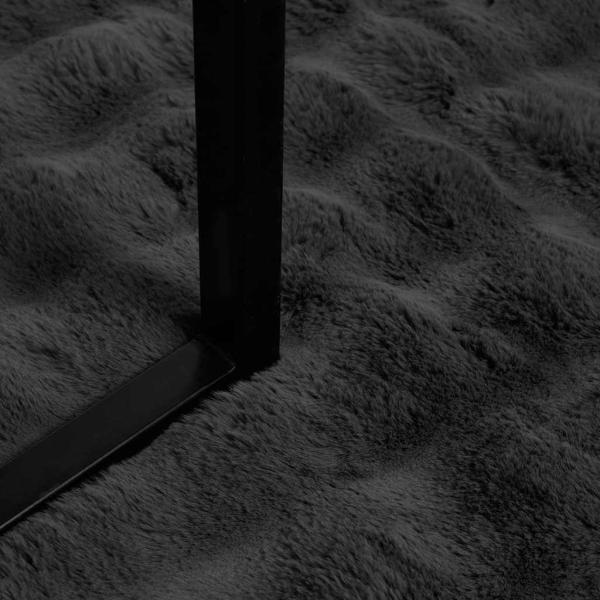 Kunstfell Kaninchenfell Decke 4 pcs Dunkelgrau 240 x 270 cm
