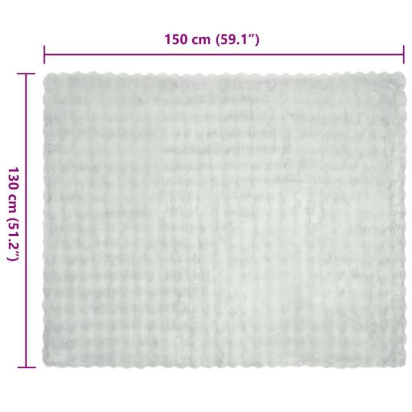 Kunstfell Kaninchenfell Decke 4 pcs Grau 130 x 150 cm Polyester