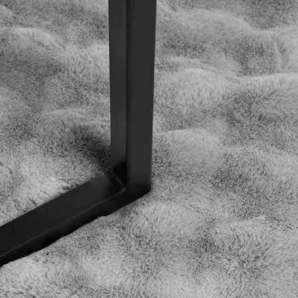 Kunstfell Kaninchenfell Decke 4 pcs Grau 150 x 220 cm Polyester