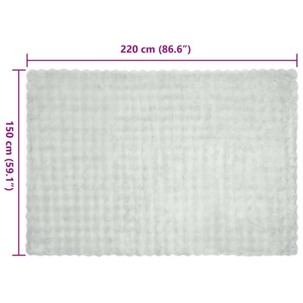Kunstfell Kaninchenfell Decke 4 pcs Grau 150 x 220 cm Polyester