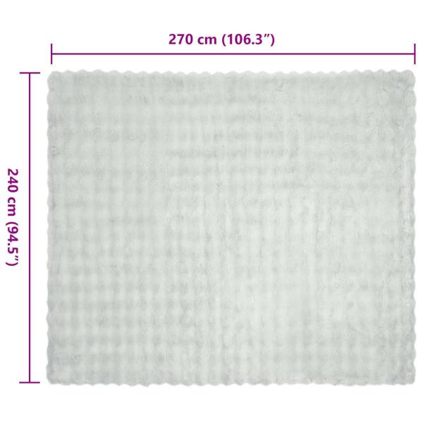 Kunstfell Kaninchenfell Decke 4 pcs Grau 240 x 270 cm Polyester