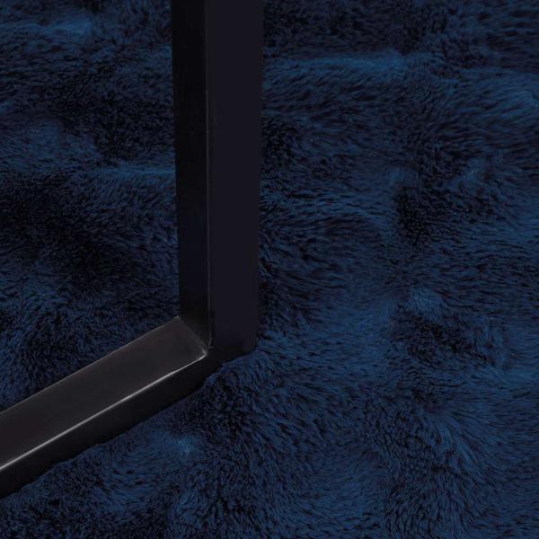 Kunstfell Kaninchenfell Decke 4 pcs Marineblau 130 x 150 cm