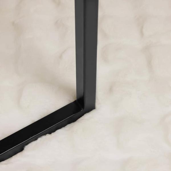 Kunstfell Kaninchenfell Decke 4 pcs Weiß 220 x 240 cm Polyester