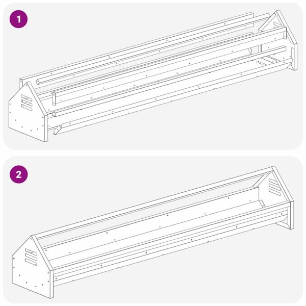 Hühnerfütterungsrinne Olive Grün 108 x 20,5 x 20 cm