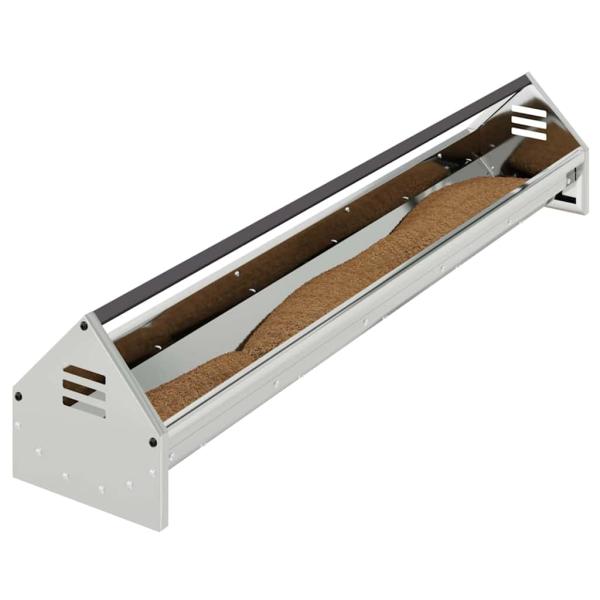 Hühnerfütterungsrinne Silber 108 x 20,5 x 20 cm