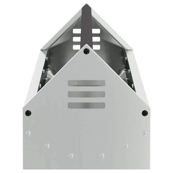 Hühnerfütterungsrinne Silber 108 x 20,5 x 20 cm