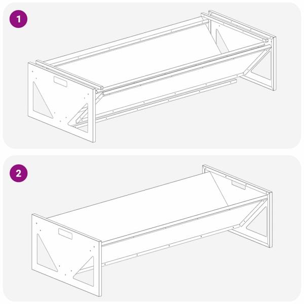 Futtertröge für Nutztiere Silber 108 x 50 x 28 cm