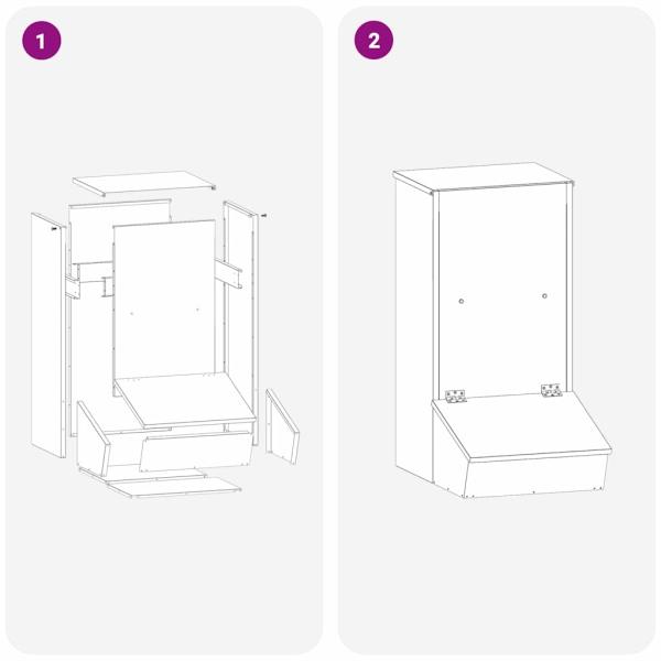 Schweinfutterspender Schwarz 55 x 51 x 91,5 cm