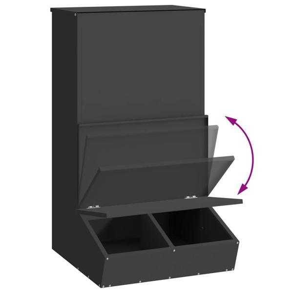 Schweinfutterspender Schwarz 55 x 51 x 91,5 cm