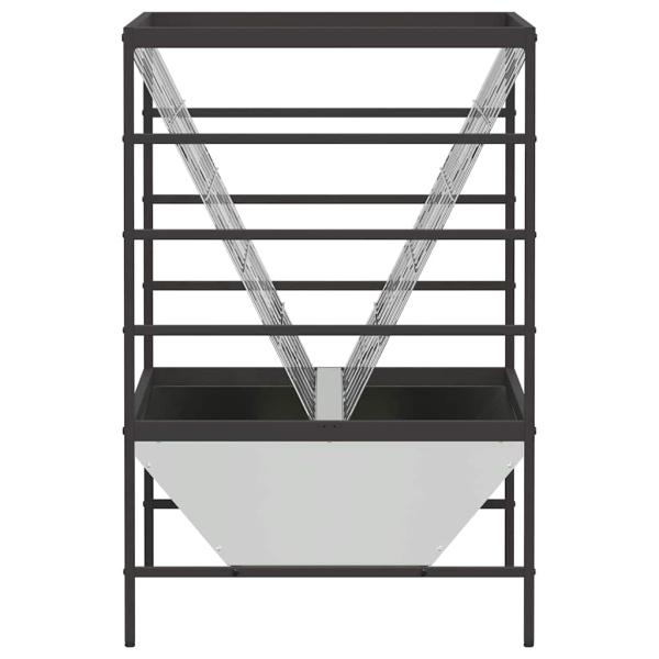 Viehfutterspender Silber 100 x 60 x 90 cm Verzinkter Stahl