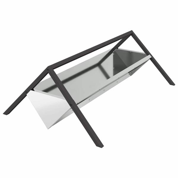 ARDEBO.de - Futtertröge für Nutztiere Silber 111 x 76 x 38 cm