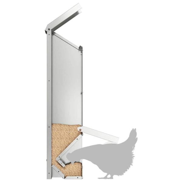 Hühnerfütterer Silber 13 x 12 x 51 cm Verzinkter Stahl