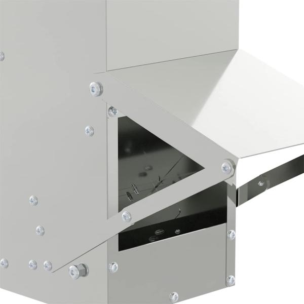 Hühnerfütterer Silber 13 x 12 x 51 cm Verzinkter Stahl