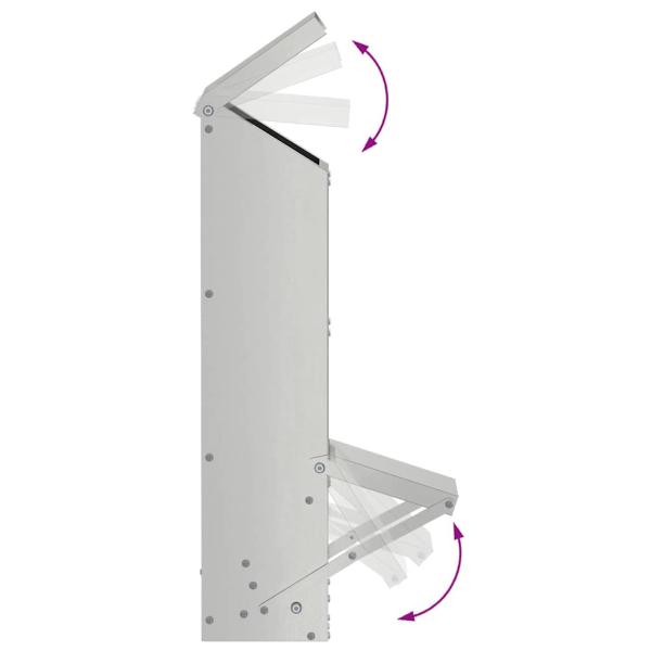 Hühnerfütterer Silber 13 x 12 x 51 cm Verzinkter Stahl