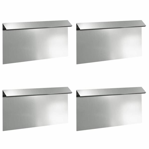 Schneckenzaun 4 pcs Silber 50 x 3,5 x 25 cm Verzinkter Stahl