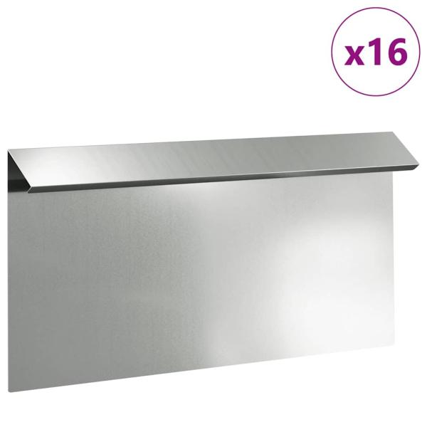 Schneckenzaun 16 pcs Silber 50 x 3,5 x 25 cm Verzinkter Stahl