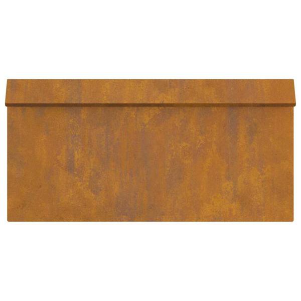 Schneckenzaun Rostig 50 x 3,5 x 25 cm Wetterfeststahl