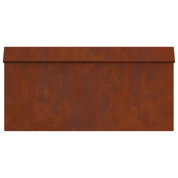 Schneckenzaun 4 pcs Rostig 50 x 3,5 x 25 cm Wetterfeststahl