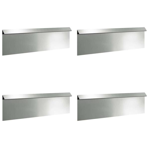 Schneckenzaun 4 pcs Silber 100 x 3,5 x 25 cm Verzinkter Stahl