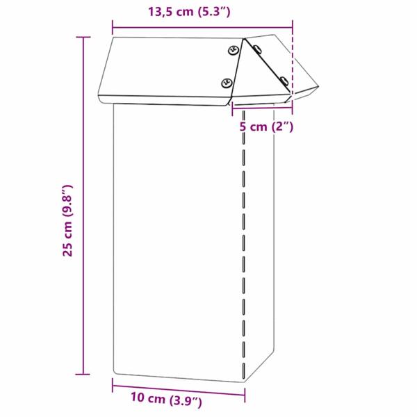 Schneckenzaun 4 pcs Silber 13,5 x 13,5 x 25 cm Edelstahl