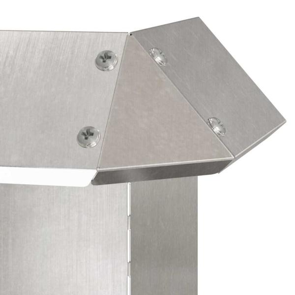 Schneckenzaun 4 pcs Silber 13,5 x 13,5 x 25 cm Edelstahl