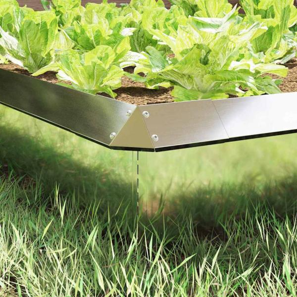 Schneckenzaun 4 pcs Silber 13,5 x 13,5 x 25 cm Verzinkter Stahl