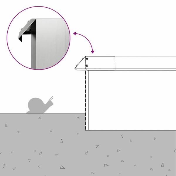 Schneckenzaun 4 pcs Silber 13,5 x 13,5 x 25 cm Verzinkter Stahl
