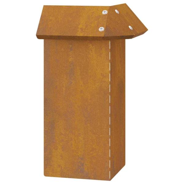 Schneckenzaun Rostig 13,5 x 13,5 x 25 cm Wetterfeststahl